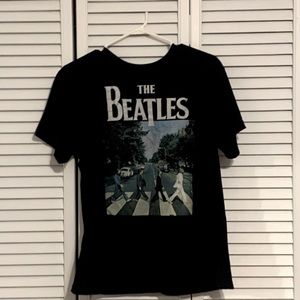 Abbey Road The Beatles Black T- Shirt Size Medium Oversized